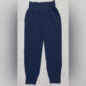 Athleta Salutation Jogger Pants Powervita Small Navy Blue Pockets